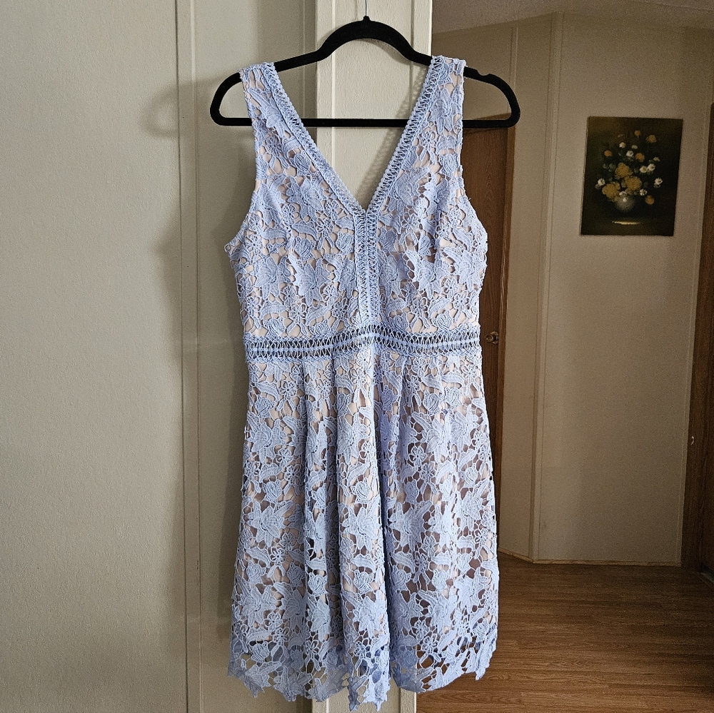 Francesca's Collections Lace Detail Dress - Picture 3 of 5